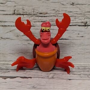 Vintage Disney The Little Mermaid McDonalds 1996 Wind Up Walking Crab Sebastian